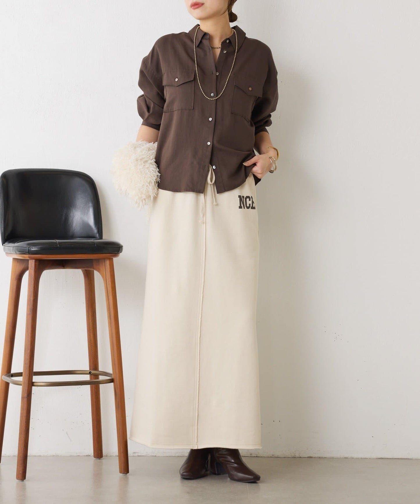 休閒標誌半身裙