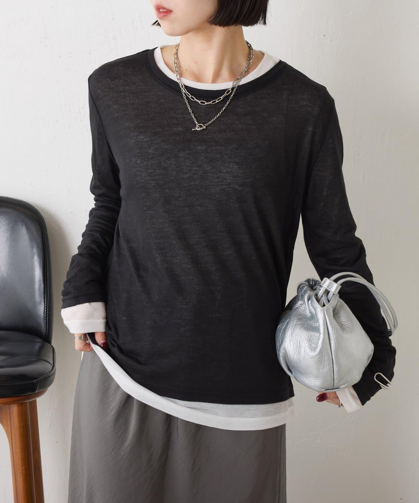 2套裝透視長袖T恤