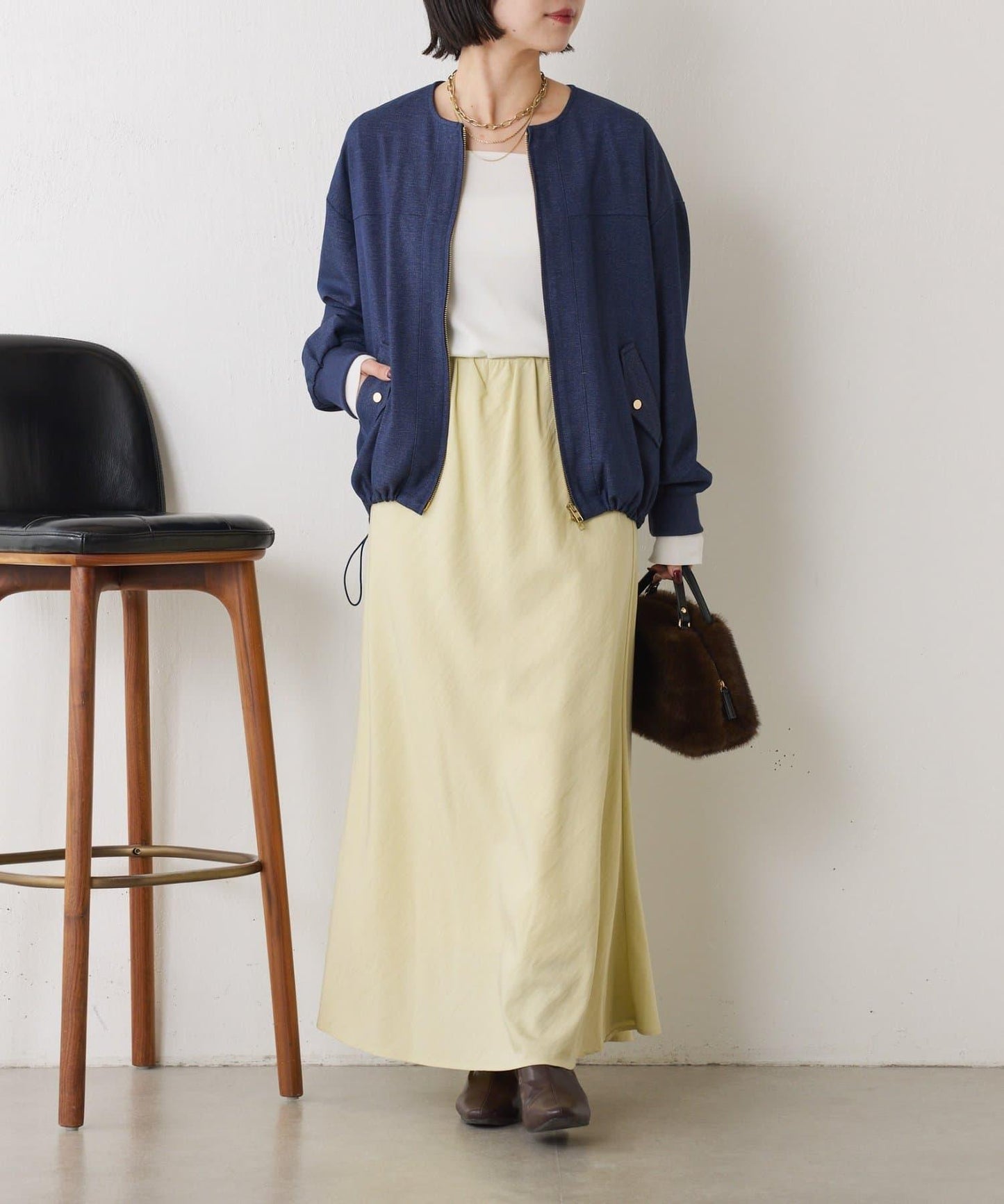 【小號尺寸】方領針織衫