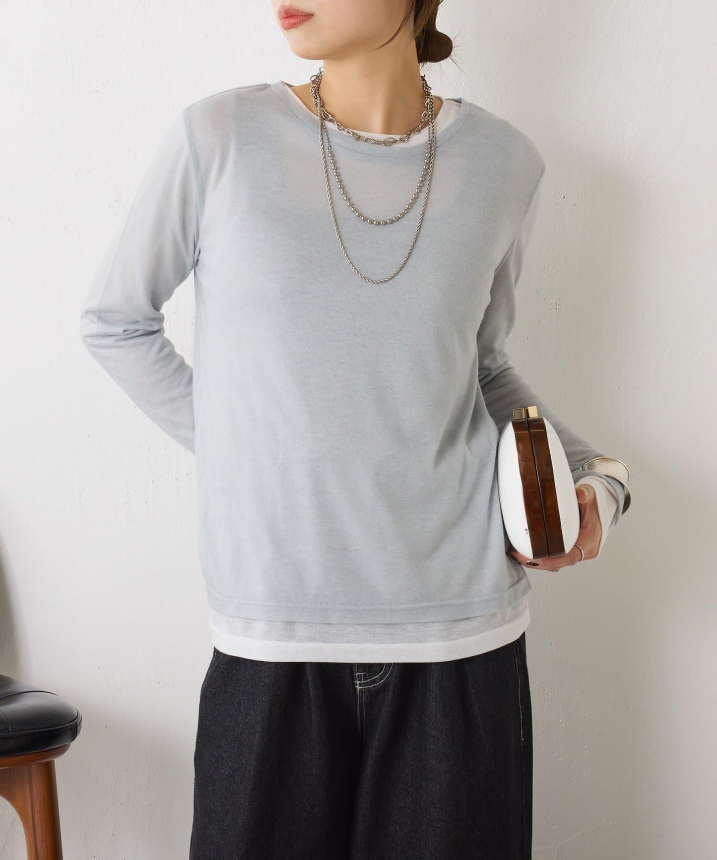 2套裝透視長袖T恤