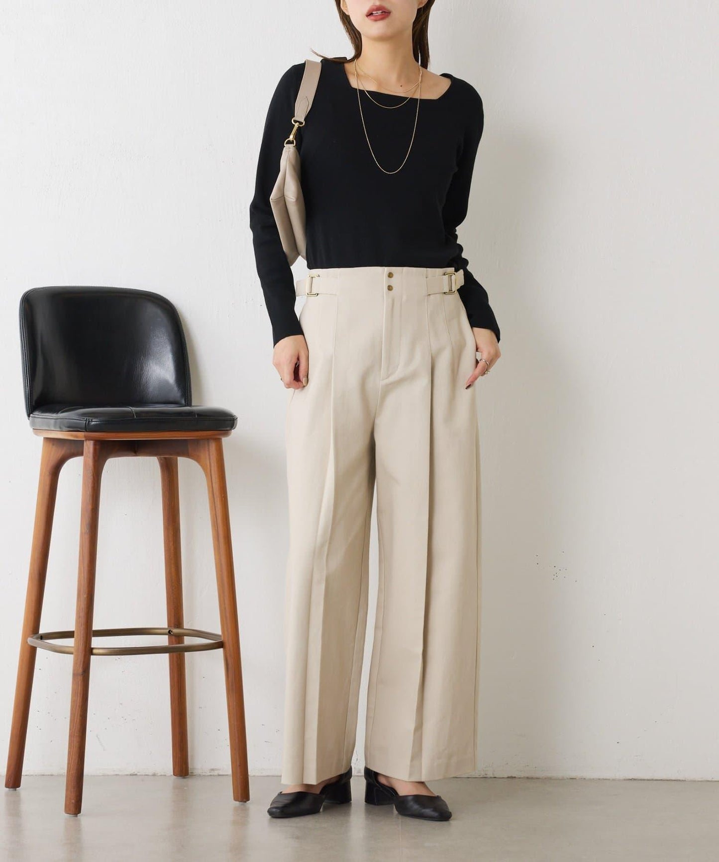 【小號尺寸】方領針織衫