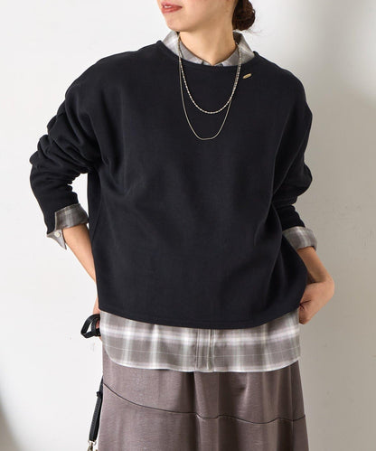 蝙蝠袖後背拉鍊套頭衫