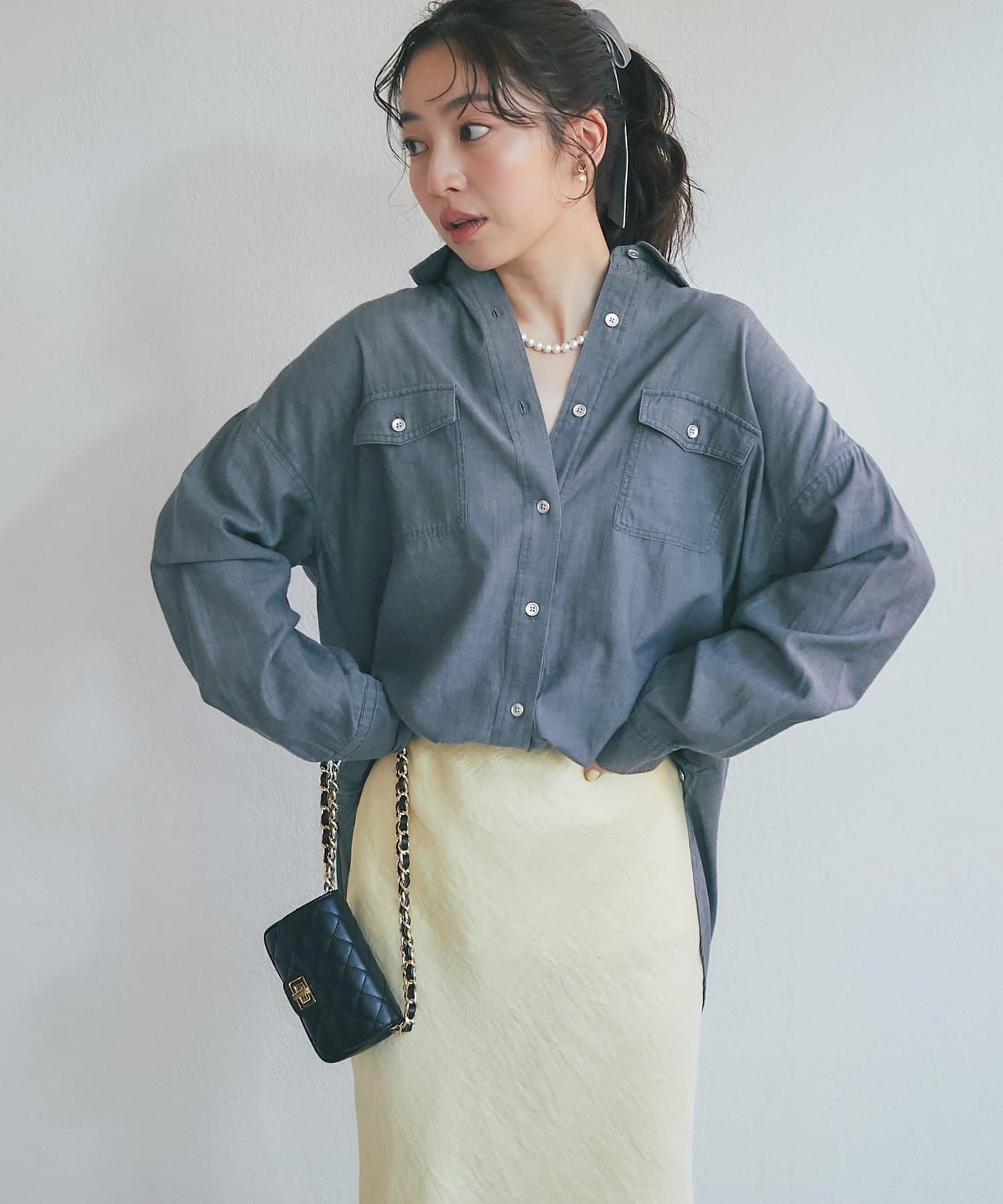 【RISA監修】透視牛仔三穿襯衫