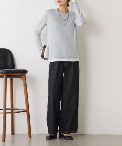 2套裝透視長袖T恤