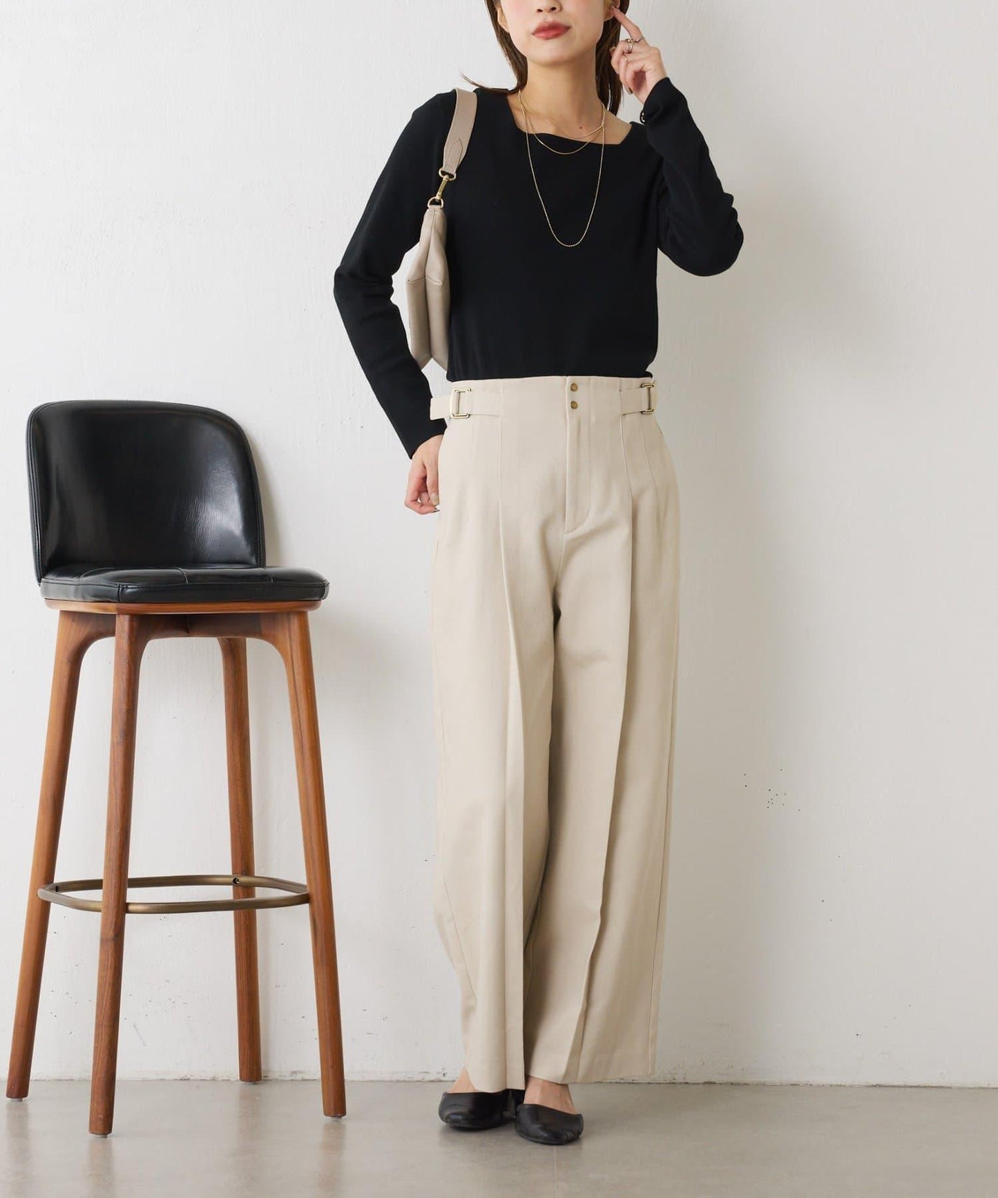 【小號尺寸】方領針織衫