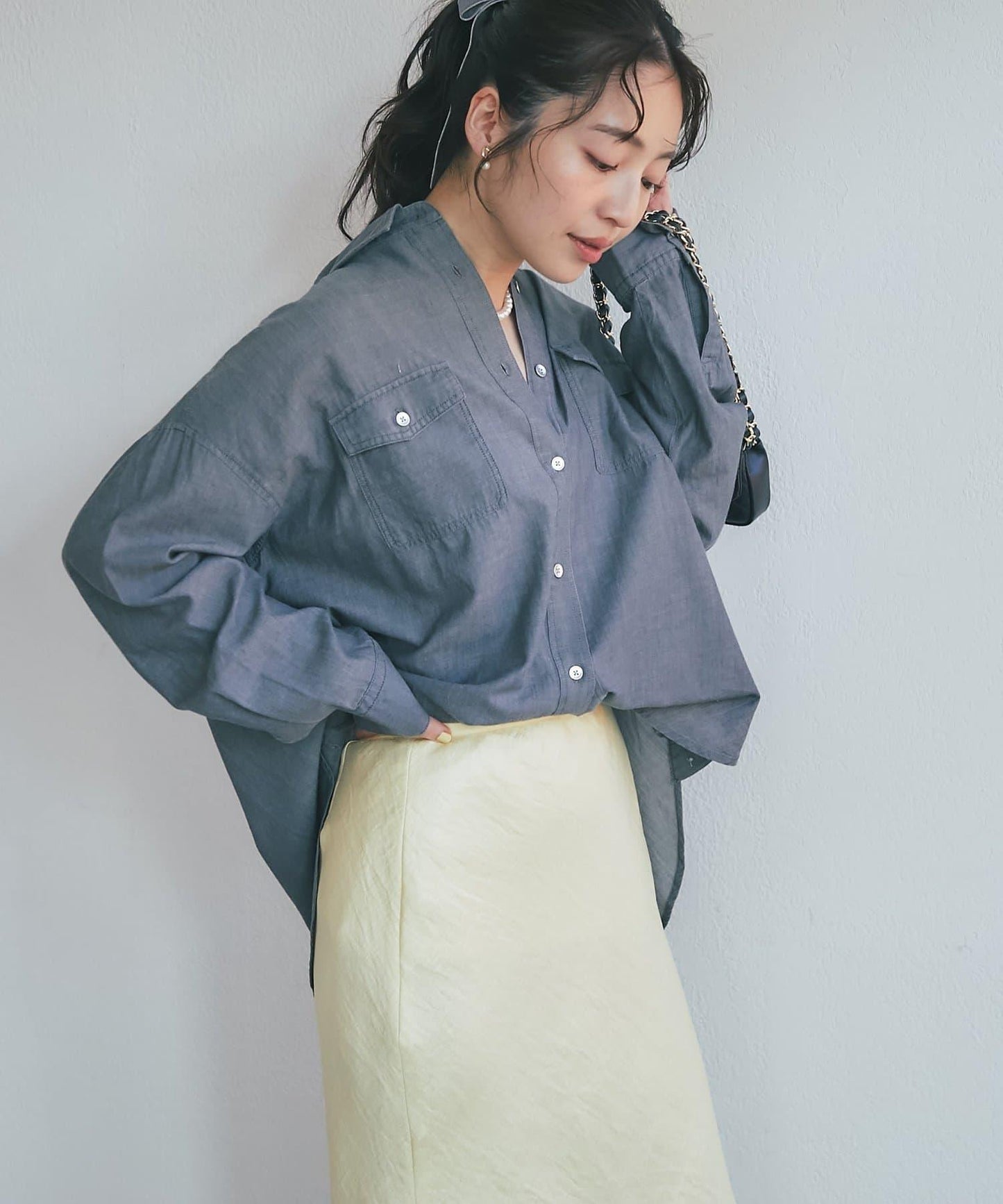 【RISA監修】透視牛仔三穿襯衫