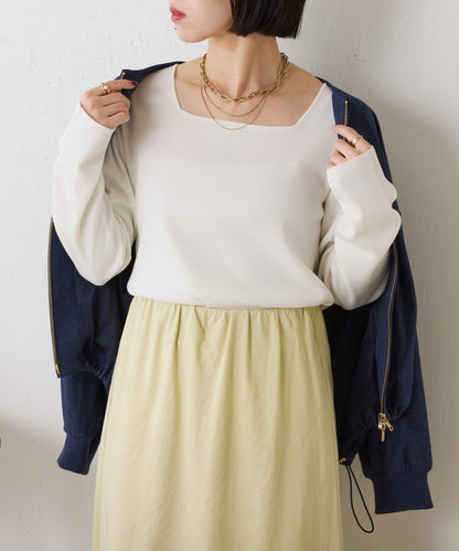 【小號尺寸】方領針織衫