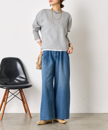 蝙蝠袖後背拉鍊套頭衫