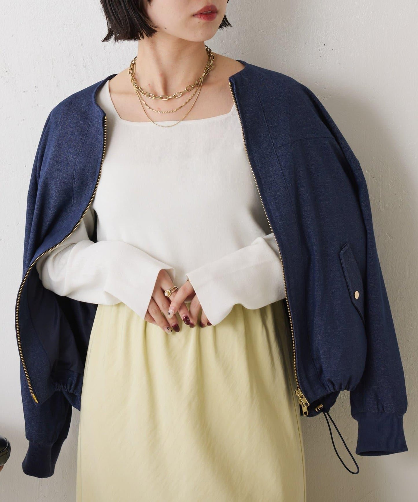 【小號尺寸】方領針織衫