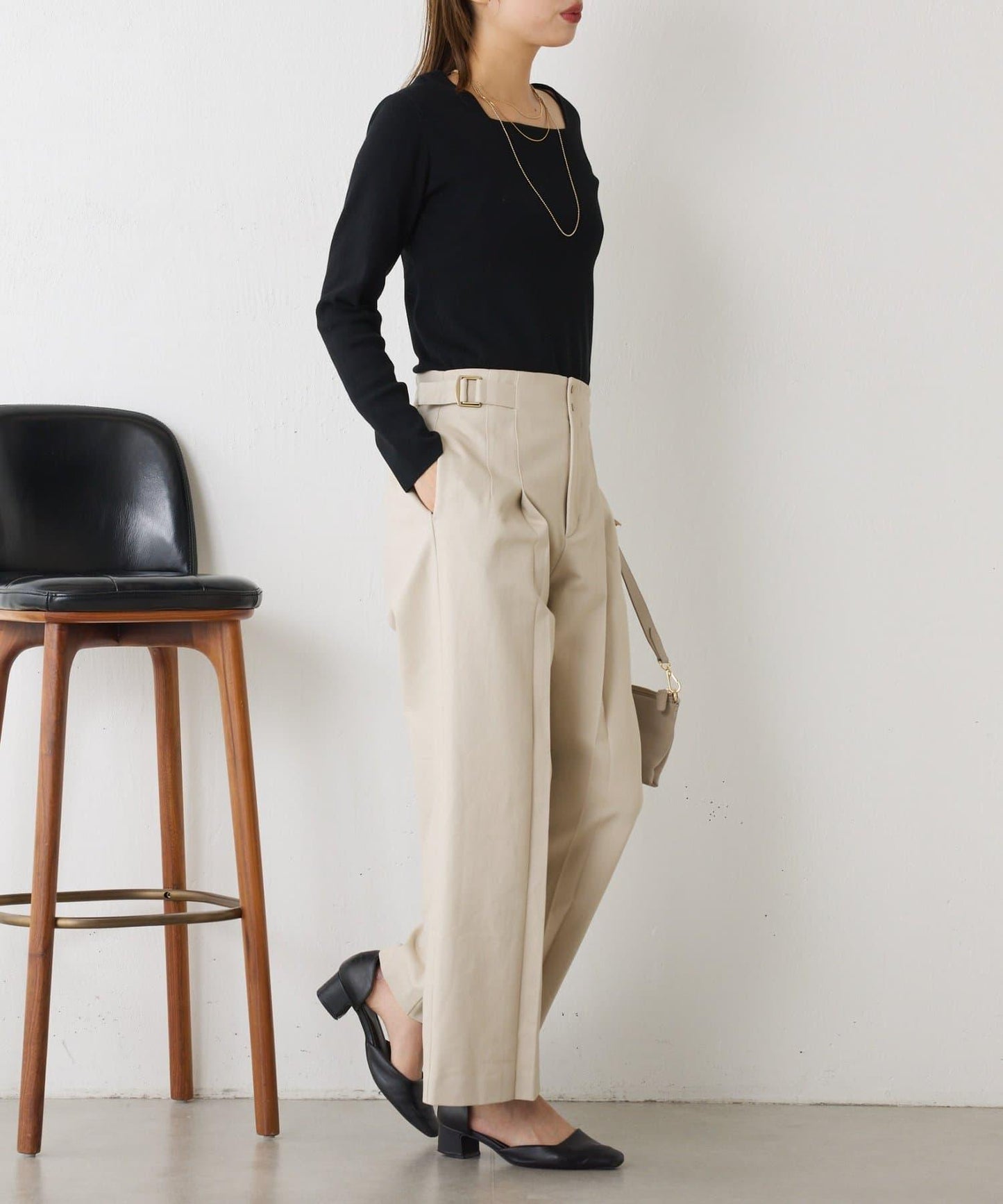 【小號尺寸】方領針織衫