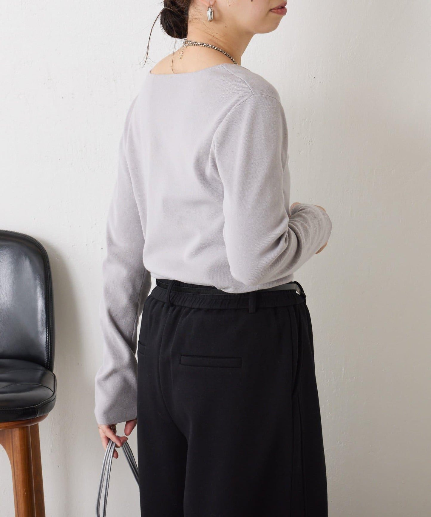 【小號尺寸】方領針織衫