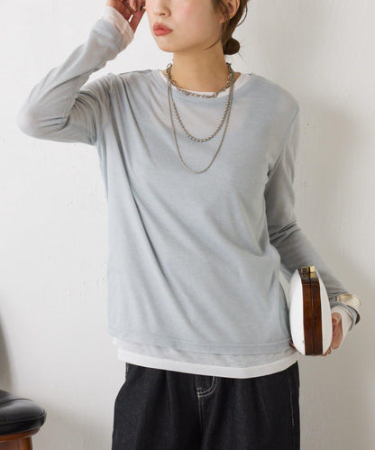 2套裝透視長袖T恤