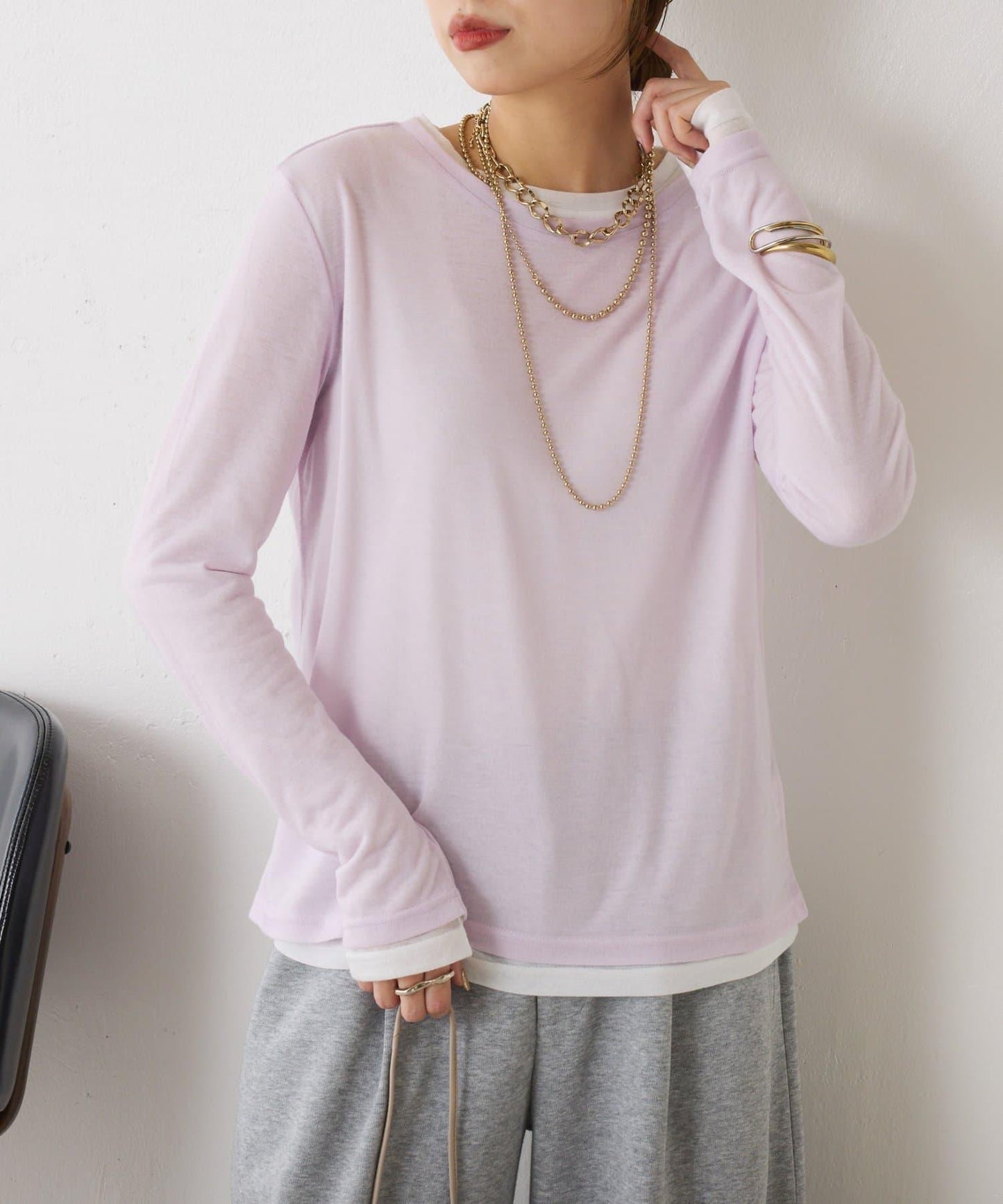 2套裝透視長袖T恤