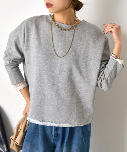 蝙蝠袖後背拉鍊套頭衫