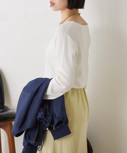 【小號尺寸】方領針織衫