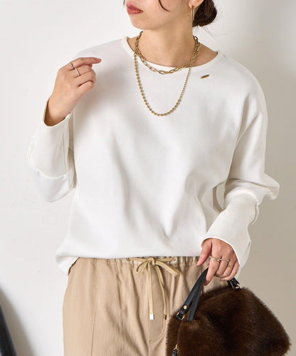 蝙蝠袖後背拉鍊套頭衫