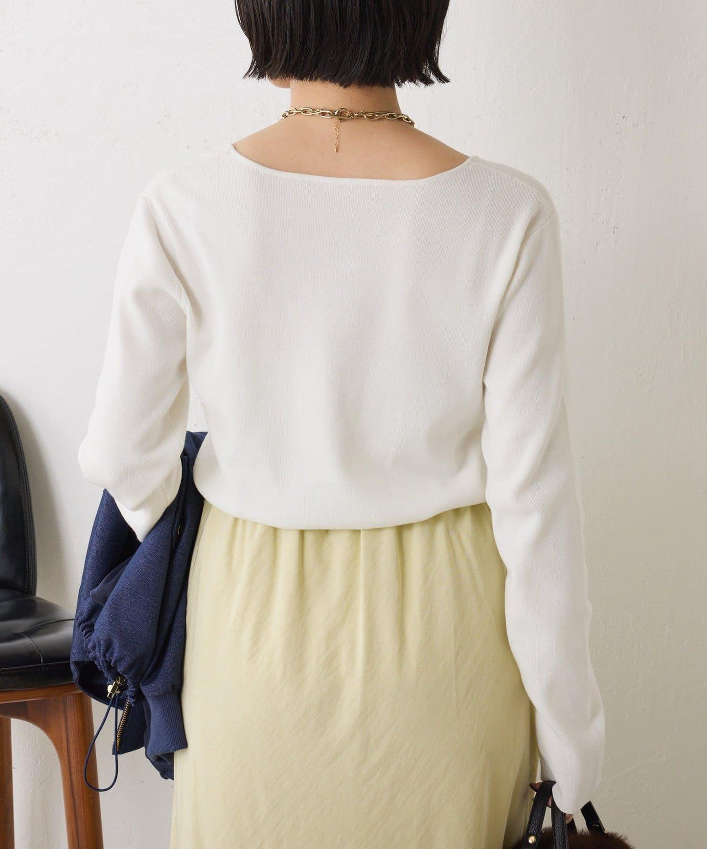 【小號尺寸】方領針織衫