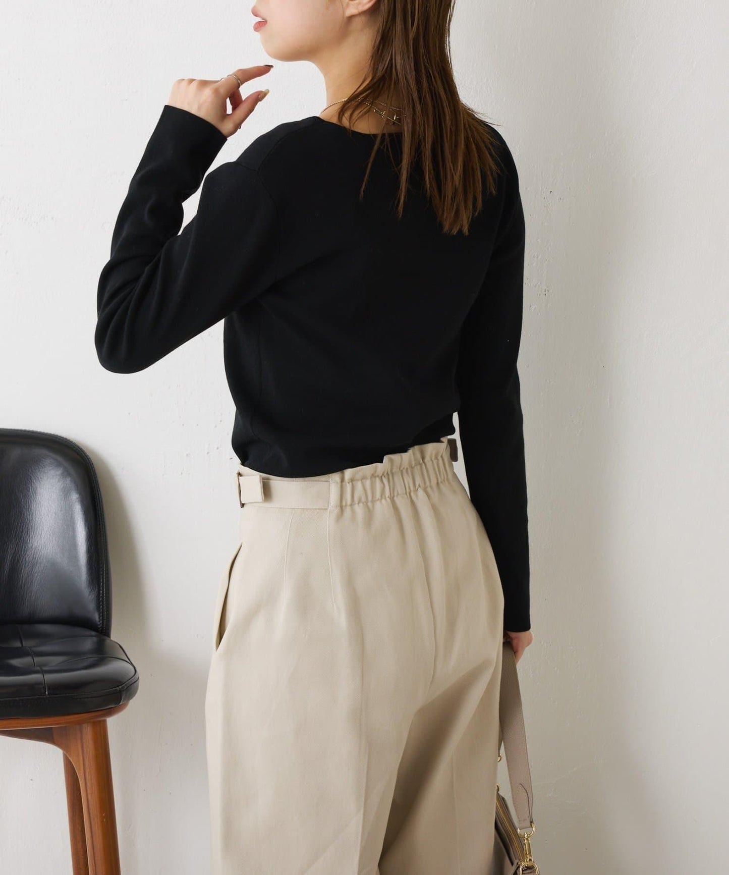 【小號尺寸】方領針織衫