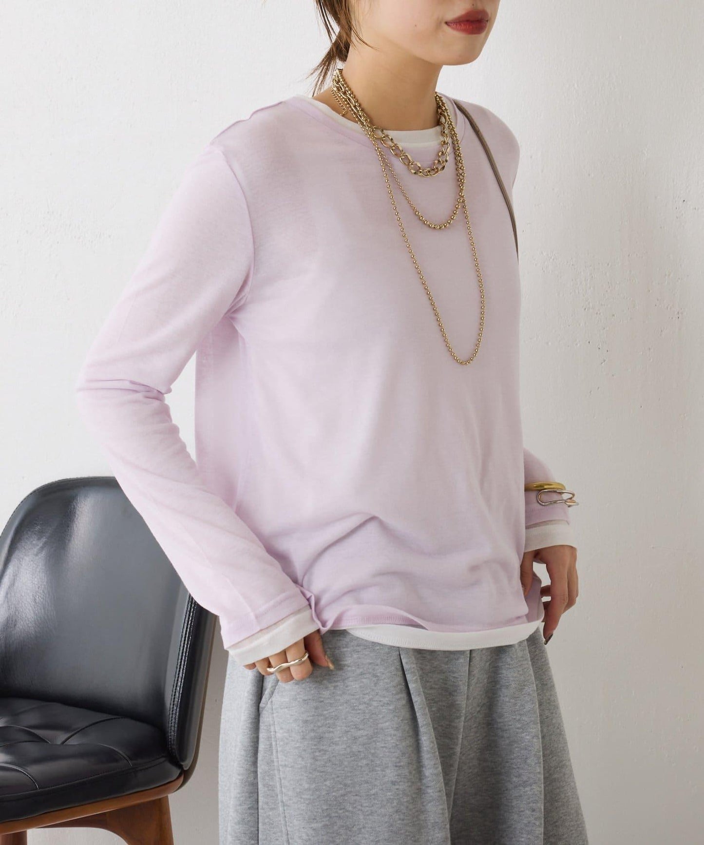 2套裝透視長袖T恤