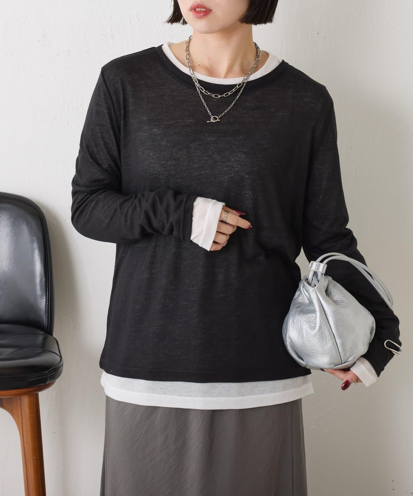 2套裝透視長袖T恤