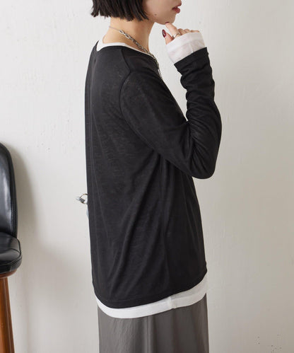 2套裝透視長袖T恤