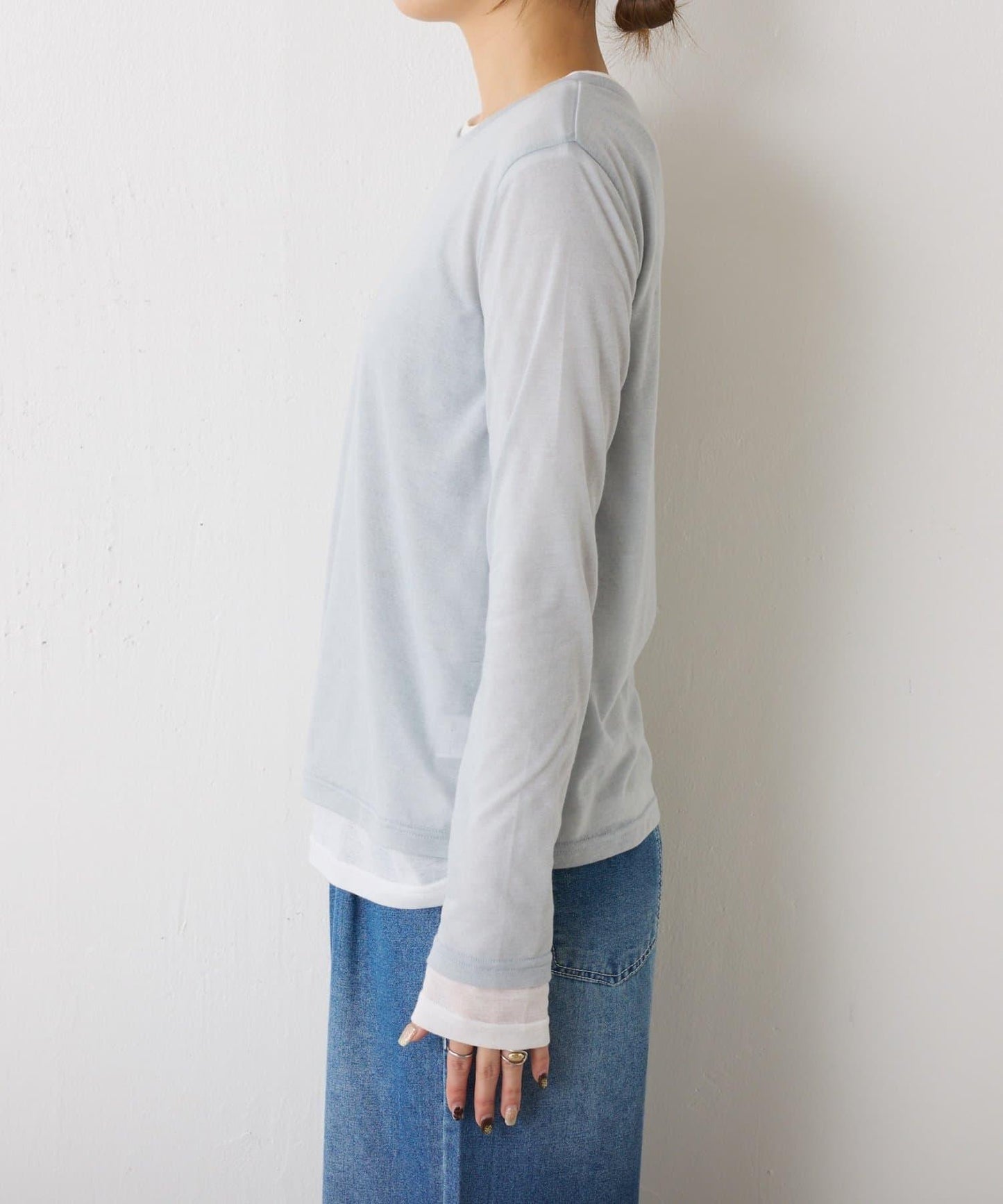 2套裝透視長袖T恤