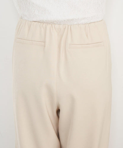 高腰抽褶寬腿褲