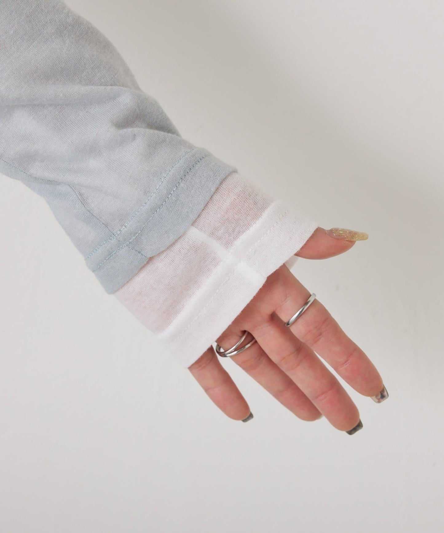 2套裝透視長袖T恤