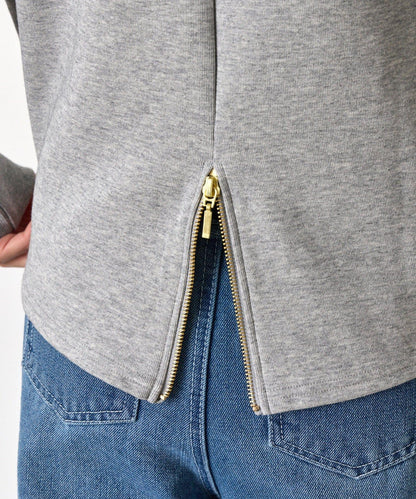 蝙蝠袖後背拉鍊套頭衫