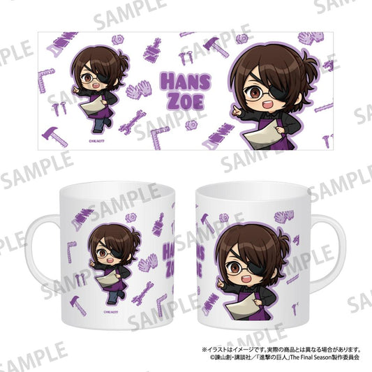 《進擊的巨人》全綵馬克杯 漢吉·佐耶（Q版）（DIY）