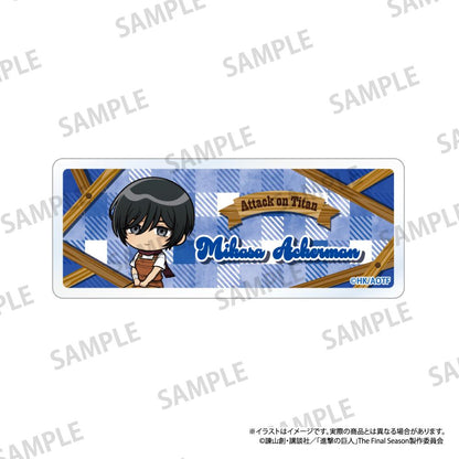 《進擊的巨人》亞克力姓名牌 米卡莎·阿克曼（Q版）（DIY）