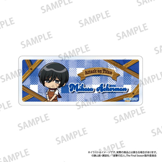 《進擊的巨人》亞克力姓名牌 米卡莎·阿克曼（Q版）（DIY）