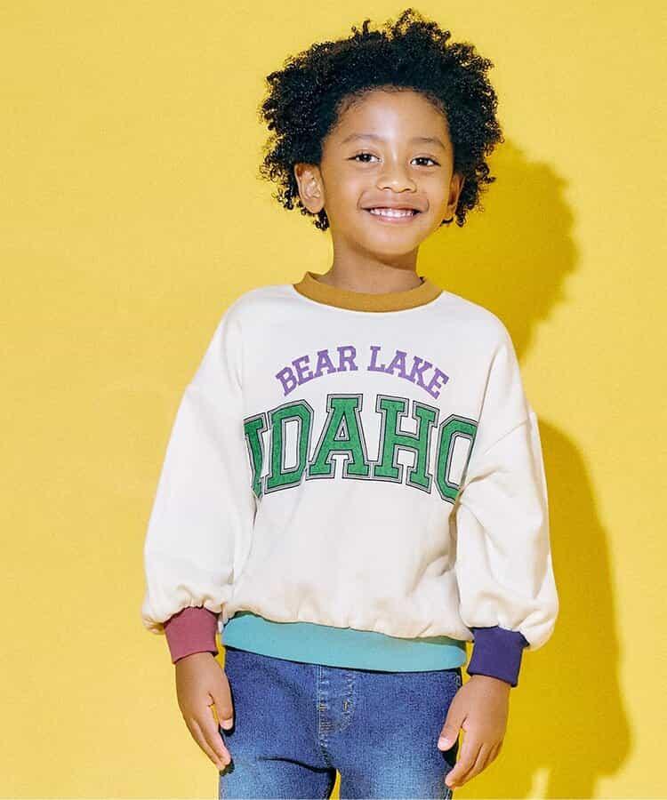 拼色學院風衛衣