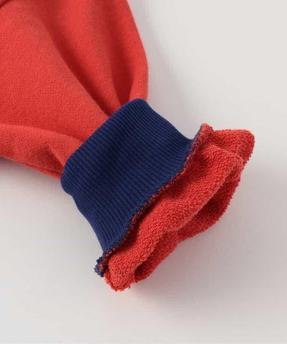 拼色學院風衛衣