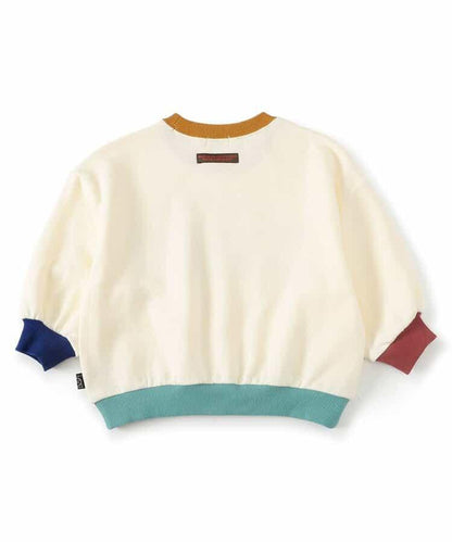 拼色學院風衛衣