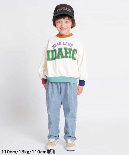 拼色學院風衛衣