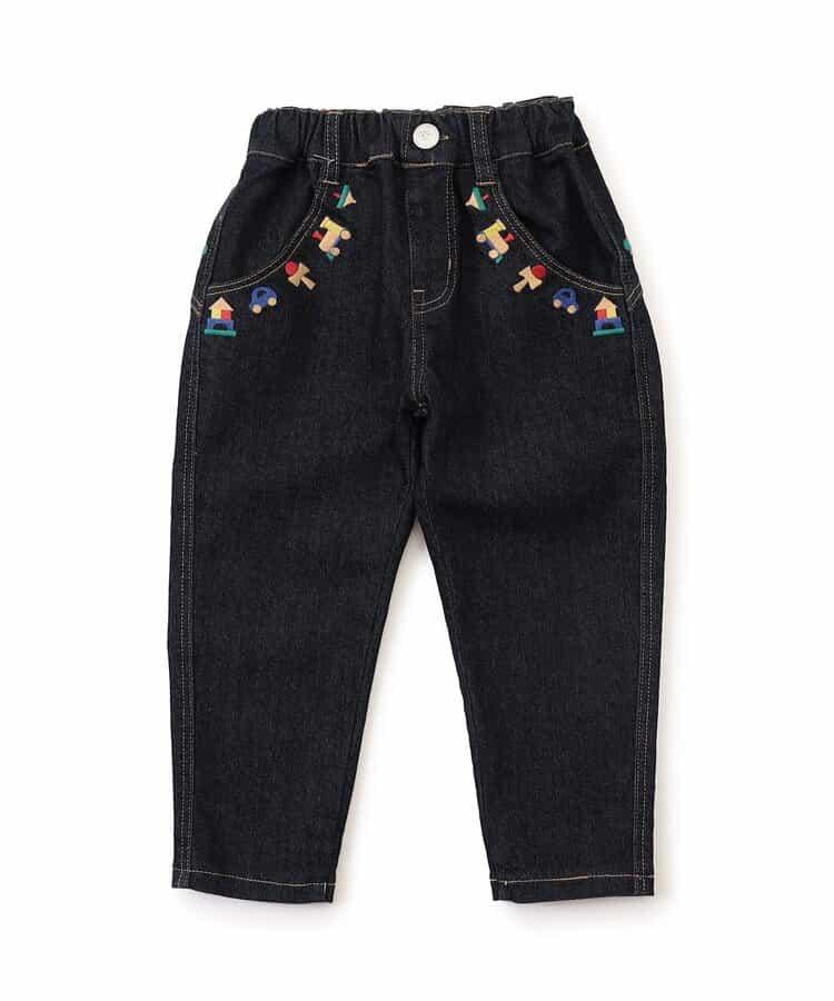 木質玩具刺繡錐形長褲 10分丈