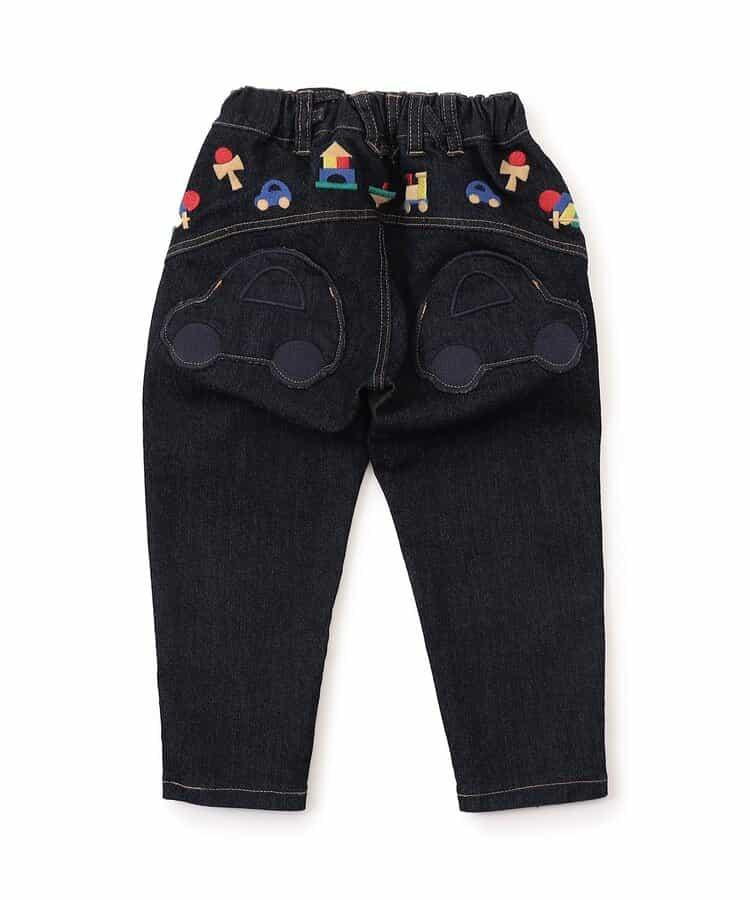 木質玩具刺繡錐形長褲 10分丈