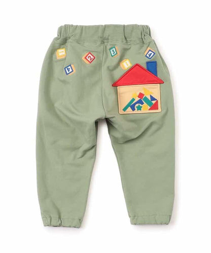 積木玩樂刺繡哈倫束腳褲 九分褲