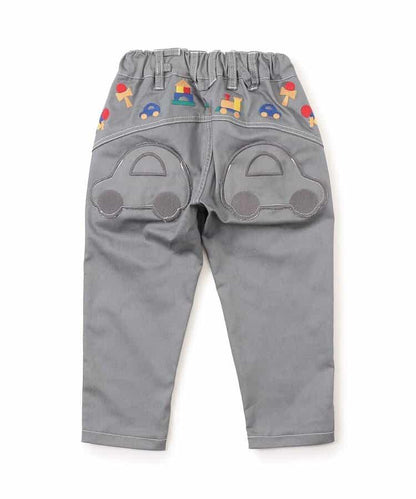 木質玩具刺繡錐形長褲 10分丈