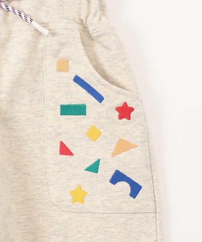 積木玩樂刺繡哈倫束腳褲 九分褲