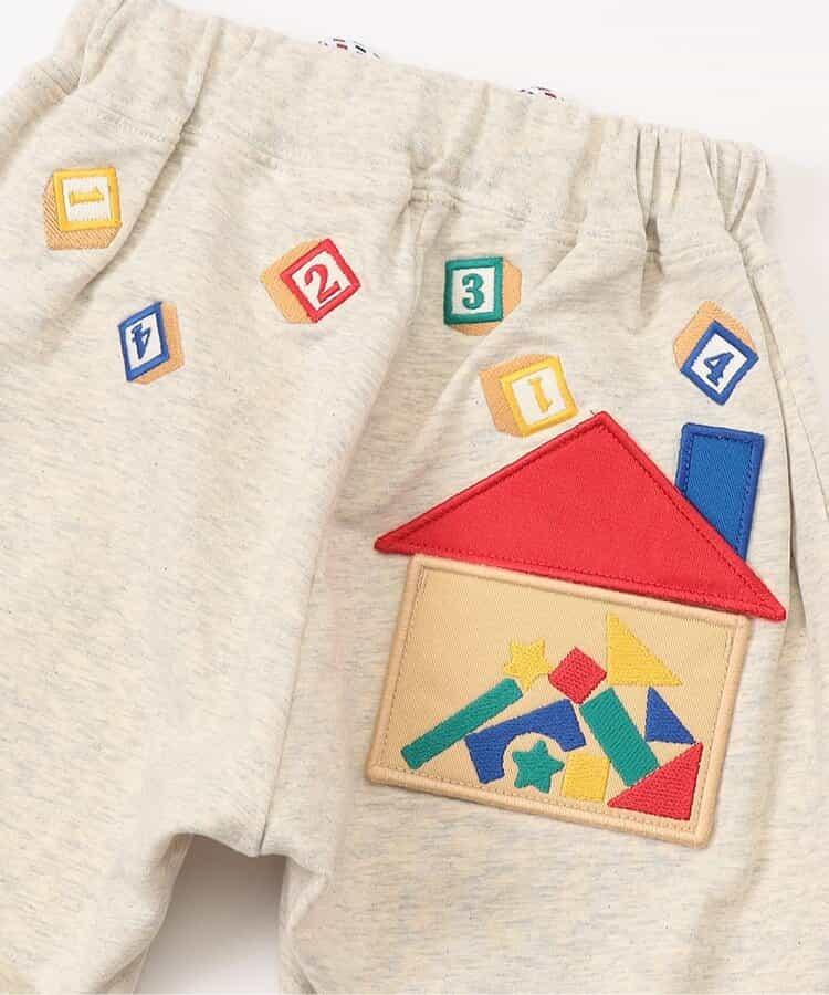 積木玩樂刺繡哈倫束腳褲 九分褲