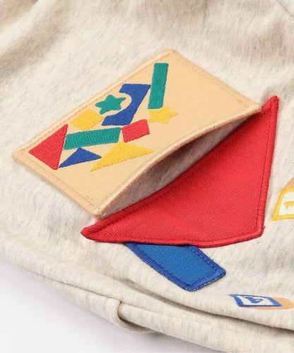 積木玩樂刺繡哈倫束腳褲 九分褲