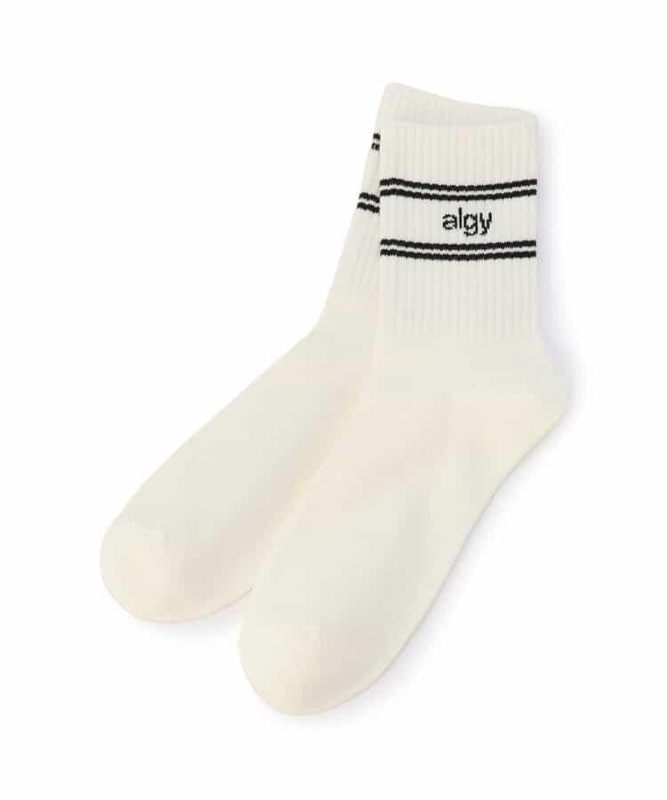 雙條紋中筒襪