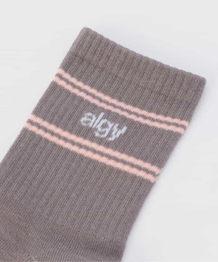 雙條紋中筒襪
