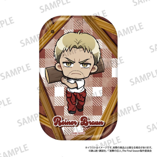 《進擊的巨人》長方形徽章 萊納·布朗（Q版角色）（DIY）