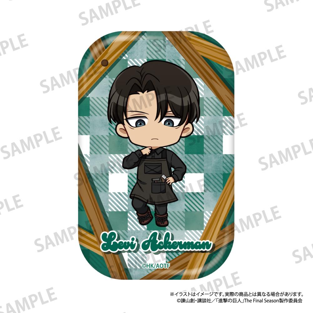 《進擊的巨人》長方形徽章 利威爾·阿克曼（Q版）（DIY）