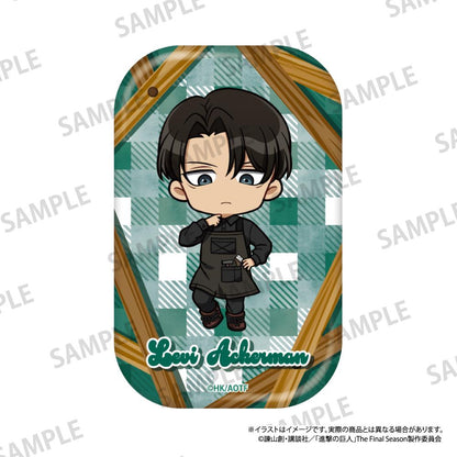 《進擊的巨人》長方形徽章 利威爾·阿克曼（Q版）（DIY）