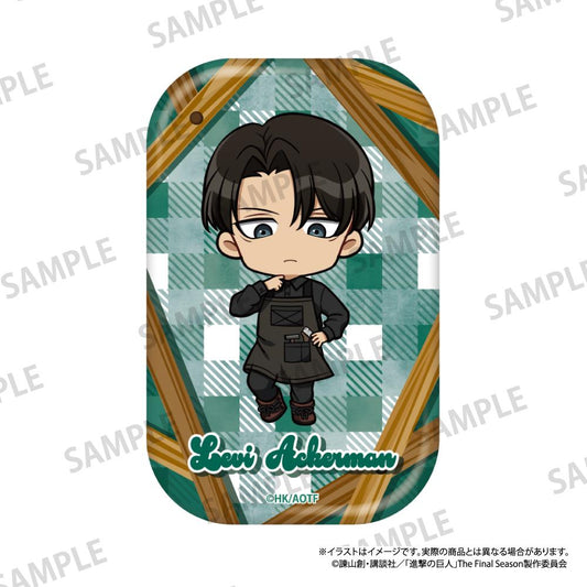 《進擊的巨人》長方形徽章 利威爾·阿克曼（Q版）（DIY）