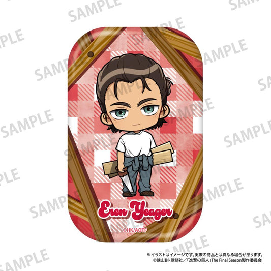 《進擊的巨人》長方形徽章 艾倫·耶格爾（Q版角色）（DIY）